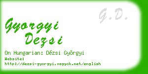 gyorgyi dezsi business card